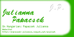 julianna papacsek business card